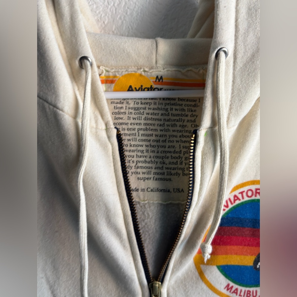 Malibu zip up aviator nation vintage white shade - Picture 6 of 9